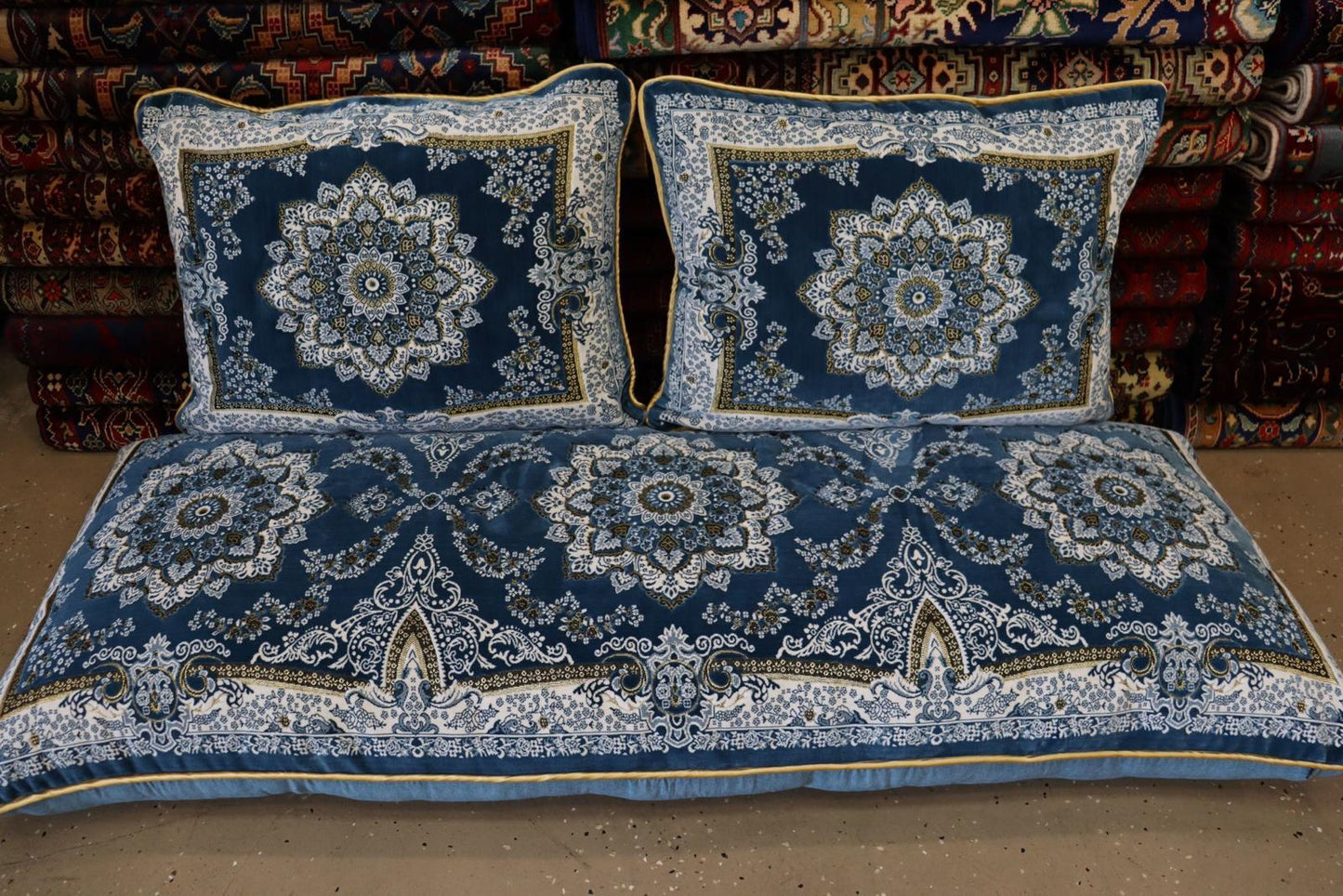 Blue Turkish High Quality Velvet Custom Made Toshak Cover #3048