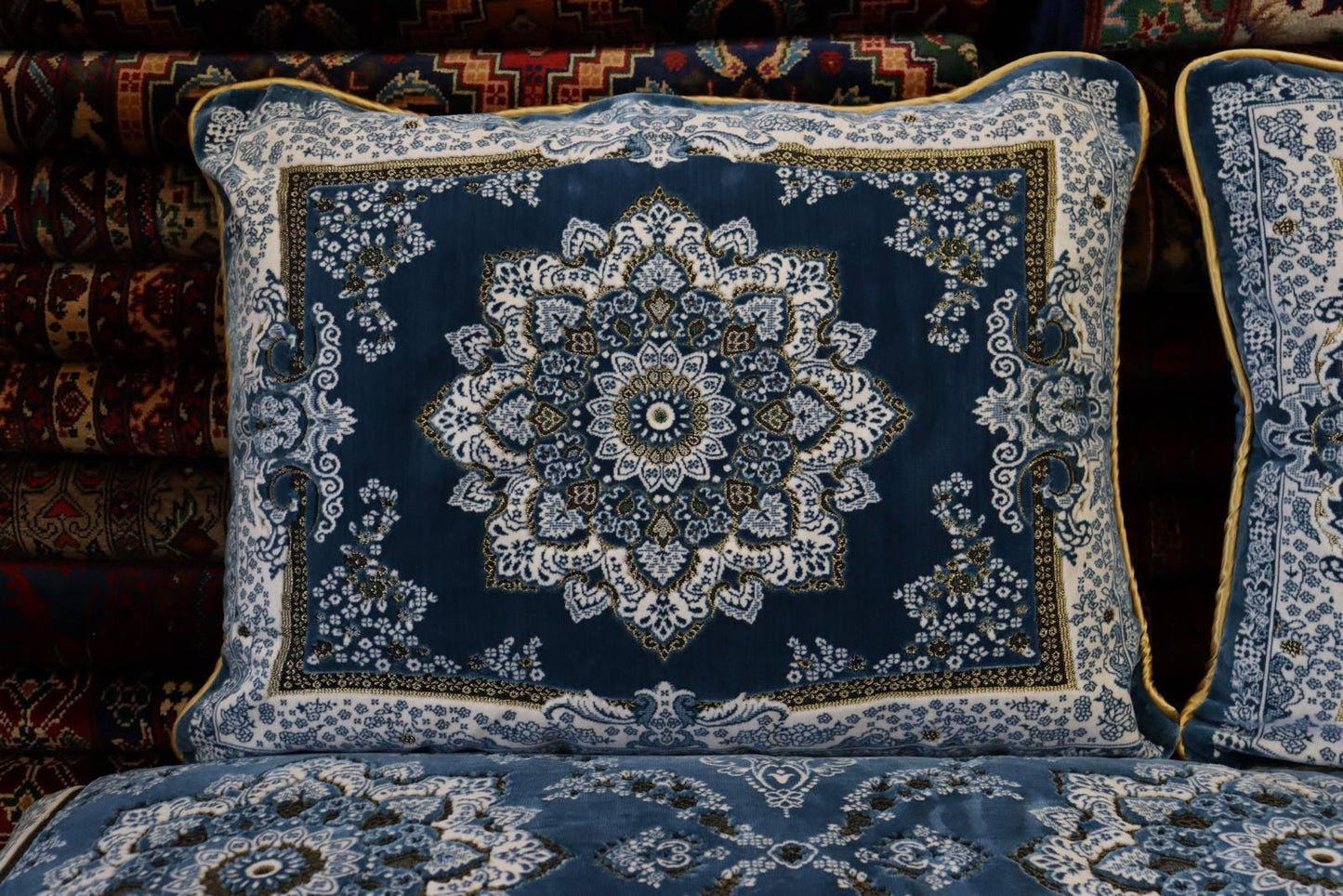 Blue Turkish High Quality Velvet Custom Made Toshak Cover #3048