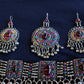 Afghan Handmade Kuchi Design Neckless With Earrings, Head Piece, and Beautiful Ring