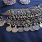 Afghan Handmade Kuchi Design Neckless With Earrings, Head Piece, and Beautiful Ring