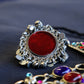 Afghan Handmade Kuchi Design Neckless With Earrings, Head Piece, and Beautiful Ring