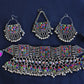 Afghan Handmade Kuchi Design Neckless With Earrings, Head Piece, and Beautiful Ring