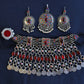 Afghan Handmade Kuchi Design Neckless With Earrings, Head Piece, and Beautiful Ring