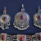 Afghan Handmade Kuchi Design Neckless With Earrings, Head Piece, and Beautiful Ring