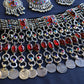 Afghan Handmade Kuchi Design Neckless With Earrings, Head Piece, and Beautiful Ring