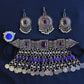 Afghan Handmade Kuchi Design Neckless With Earrings, Head Piece, and Beautiful Ring