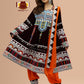 Afghani Kuchi Velvet Gand E Afghani With White Chirma Afghani Women Dress #2005