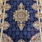 Navy Isfahan Persian Design High Quality Machine Made Carpet #3003