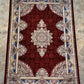 ‌Red Isfahan Persian Design High Quality Machine Made Carpet #3006