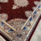 ‌Red Isfahan Persian Design High Quality Machine Made Carpet #3006