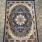 ‌Navy Isfahan Persian Design High Quality Machine Made Carpet #3008