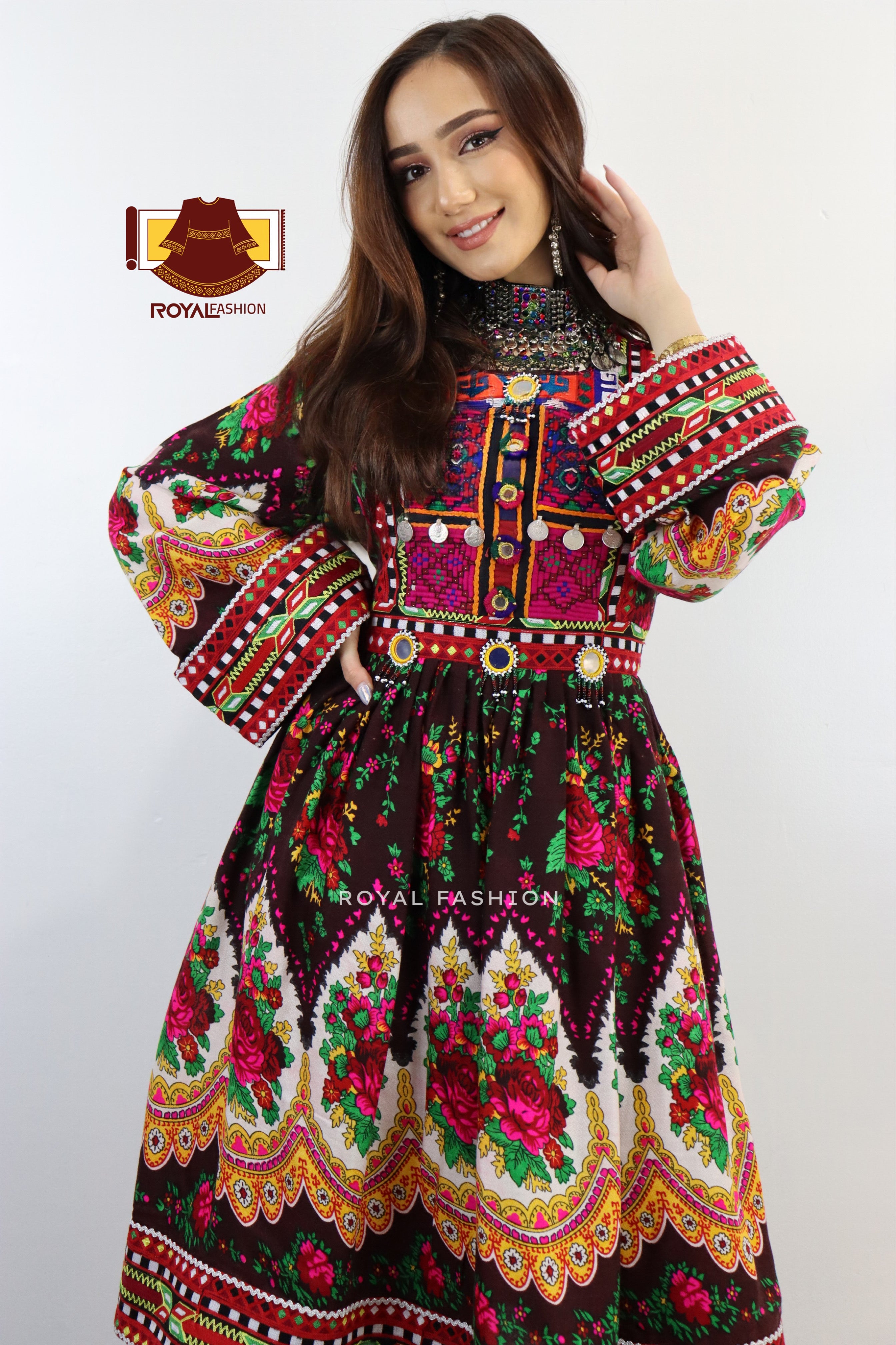 uNidraa | Maroon Khaki Brown Layered Side Tail Cotton Dress