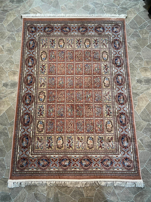 Light Pink Isfahan Persian Design High Quality Machine Made Carpet #3022