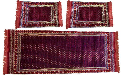 Afghani Design Matters and Pillows Cover With High Quality Red and Blue Colors