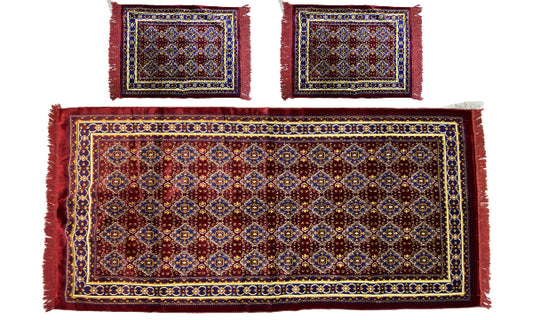 Afghani Design Matters and Pillows Cover With High Quality Red, Blue, and Yellow Colors