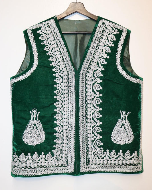 White & Green Vest