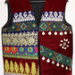 Afghan Traditional Men's Vest Hand-made and Gull Duzi with Multi Color