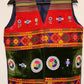 Afghan Traditional Men's Vest Hand-made and Gull Duzi with Multi Color