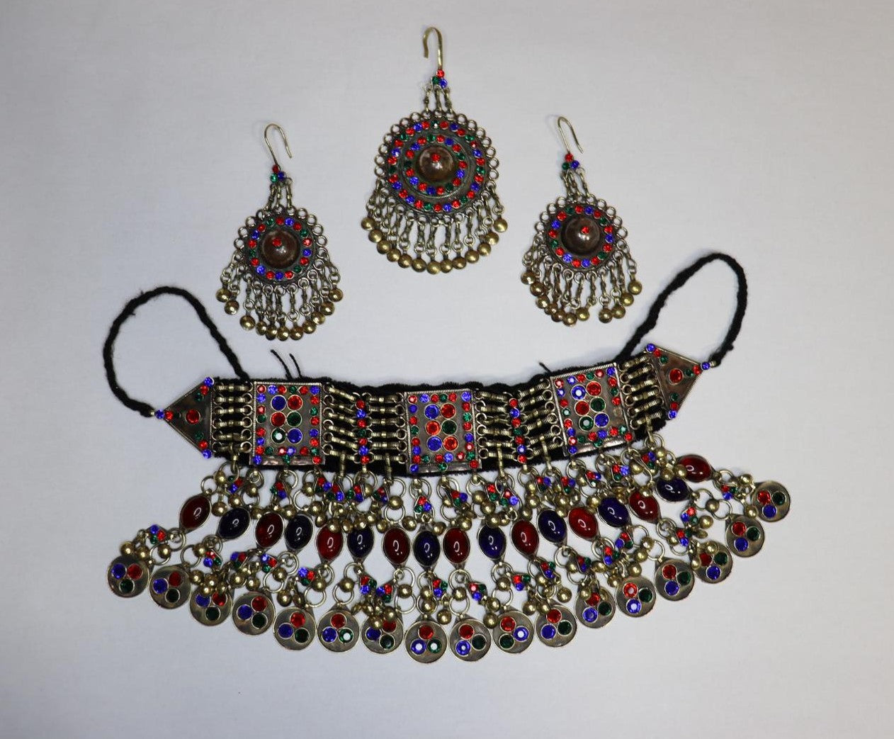 Afghan Jewelry Set Hand Made Afghani Necklace And Earrings Afghani