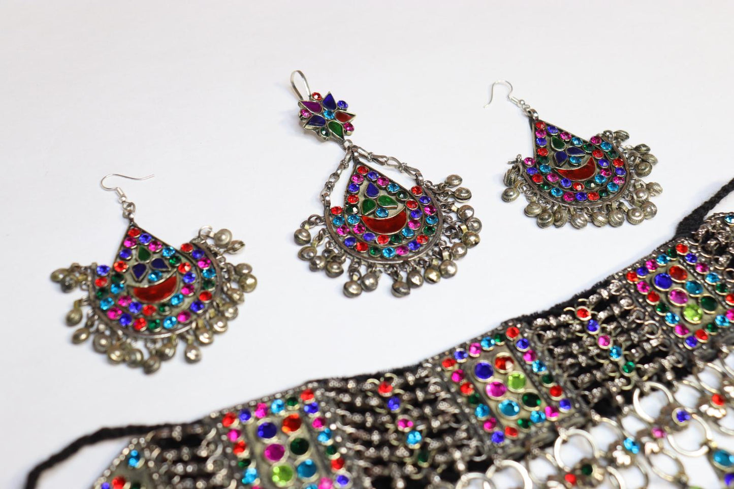 Afghan Jewelry Set Hand Made Afghani Necklace And Earrings Afghani