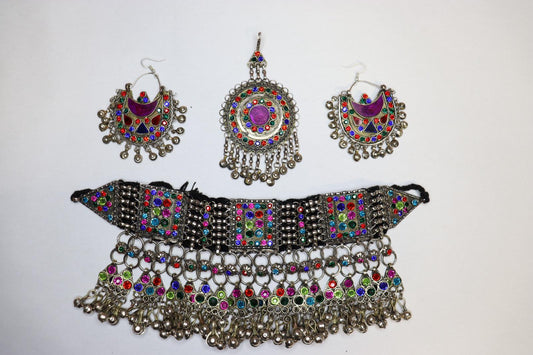 Afghan Jewelry Set Hand Made Afghani Necklace And Earrings Afghani