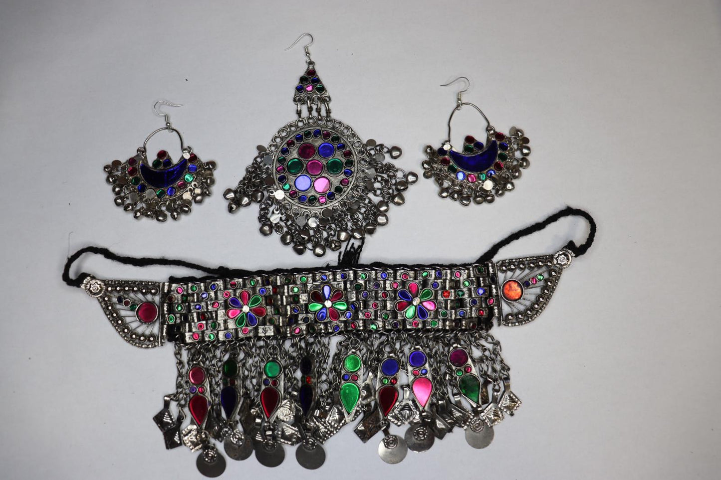 Afghan Jewelry Set Hand Made Afghani Necklace And Earrings Afghani