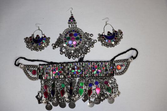 Afghan Jewelry Set Hand Made Afghani Necklace And Earrings Afghani