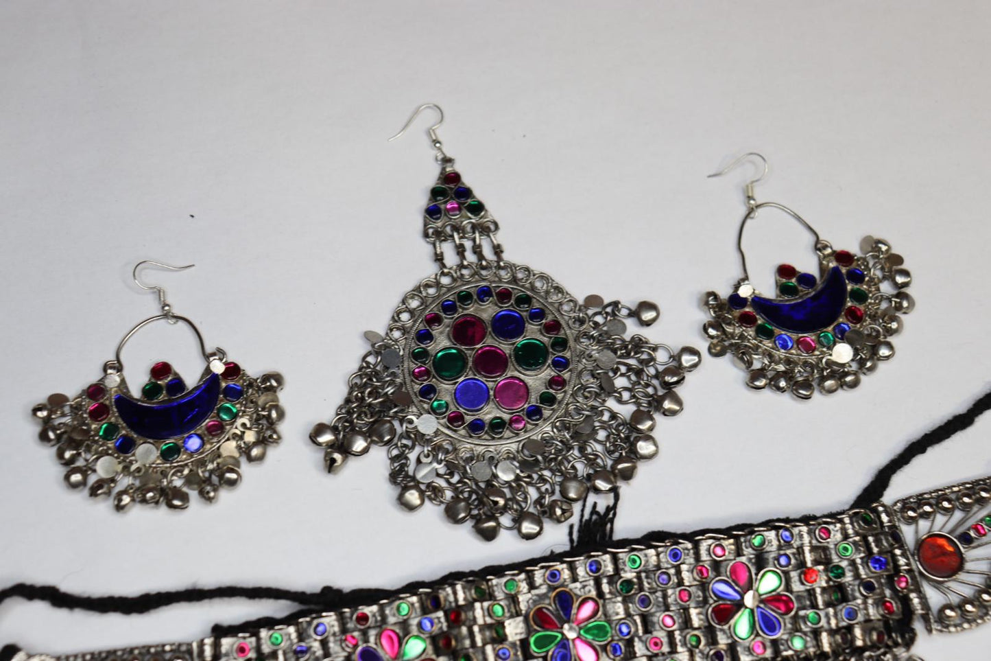 Afghan Jewelry Set Hand Made Afghani Necklace And Earrings Afghani