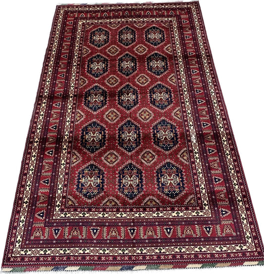 10' x 6'4'' Fine Afghan Handmade Wool Rug