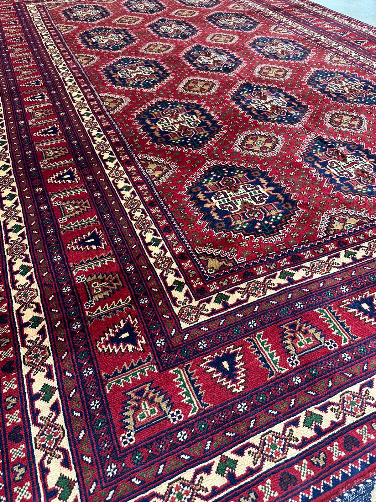 10' x 6'4'' Fine Afghan Handmade Wool Rug