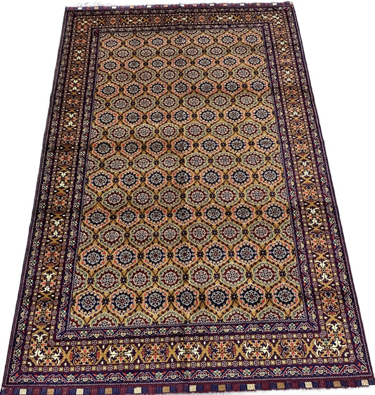 10'x 6'6'' Fine Afghan Handmade Wool Rug