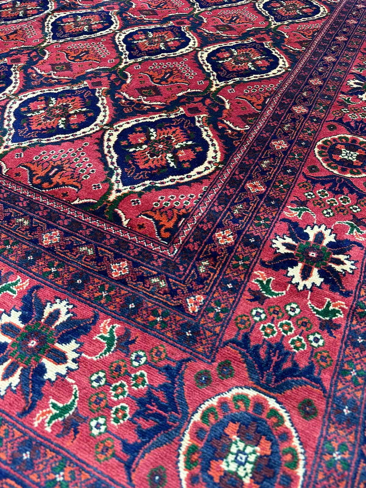 9'7'' x 6'6'' Fine Afghan Handmade Wool Rug