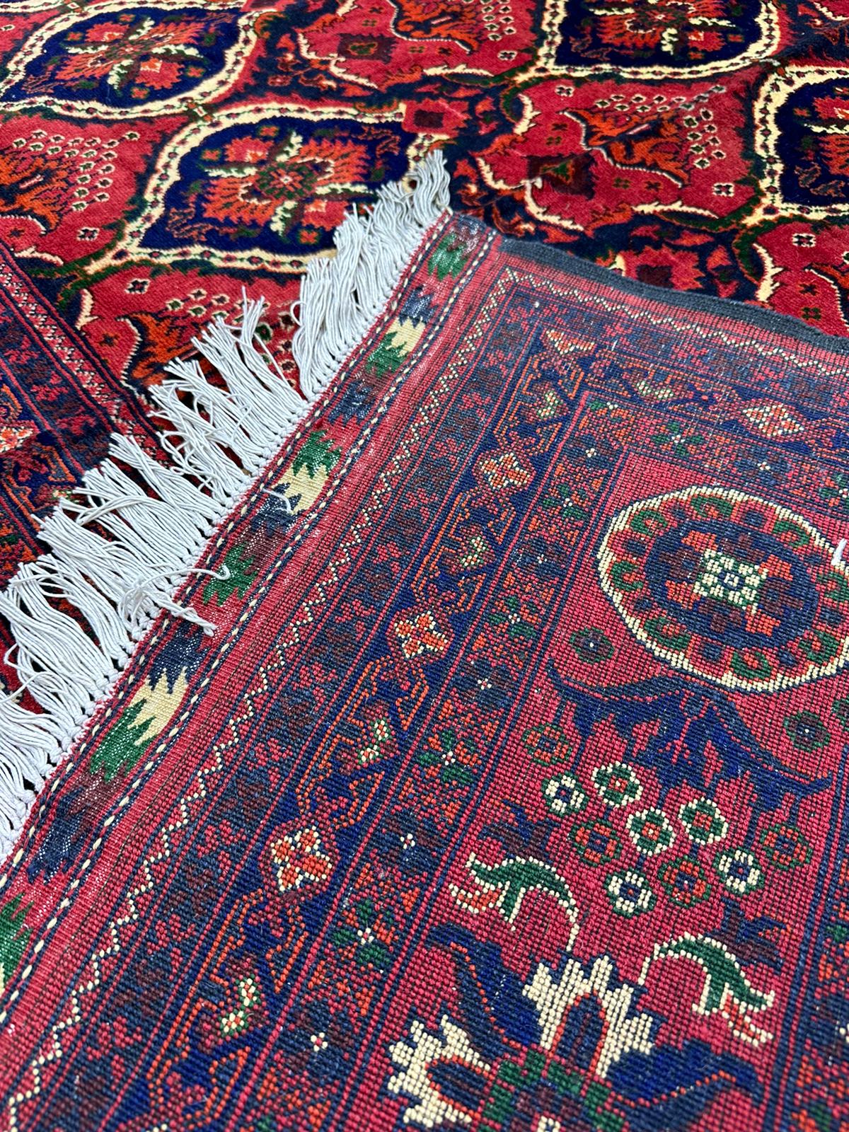 9'7'' x 6'6'' Fine Afghan Handmade Wool Rug