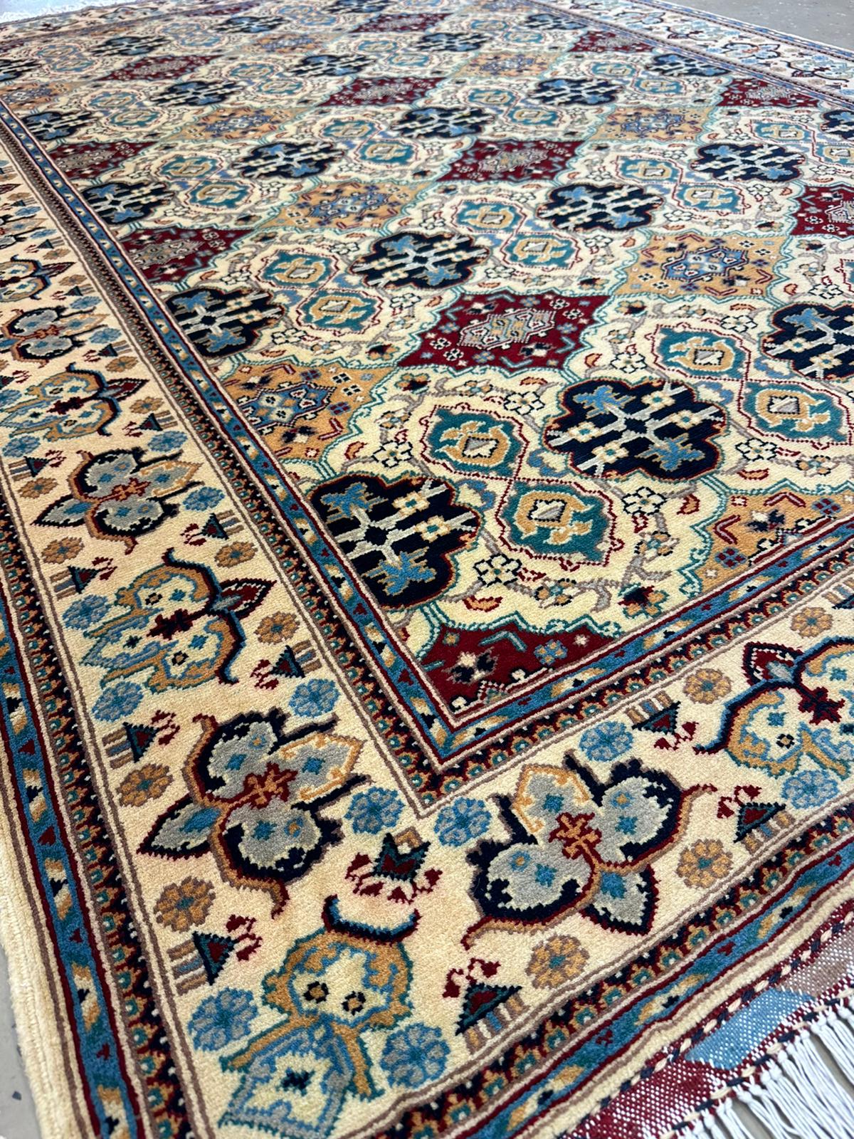 7'10'' x 5'7'' Fine Afghan Handmade Wool Rug