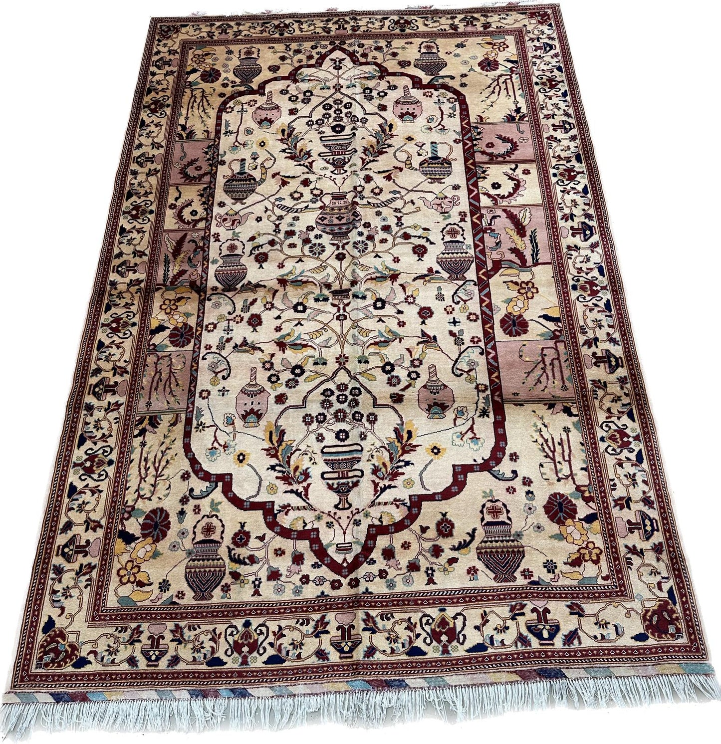 9'10'' x 6'8'' Fine Afghan Handmade Wool Rug