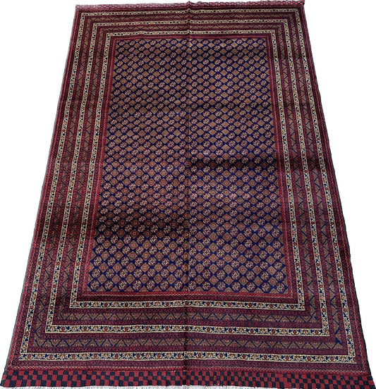 10'3'' x 6'7'' Mawri Gul Handmade Biljik Premium Sheep Wool Rug