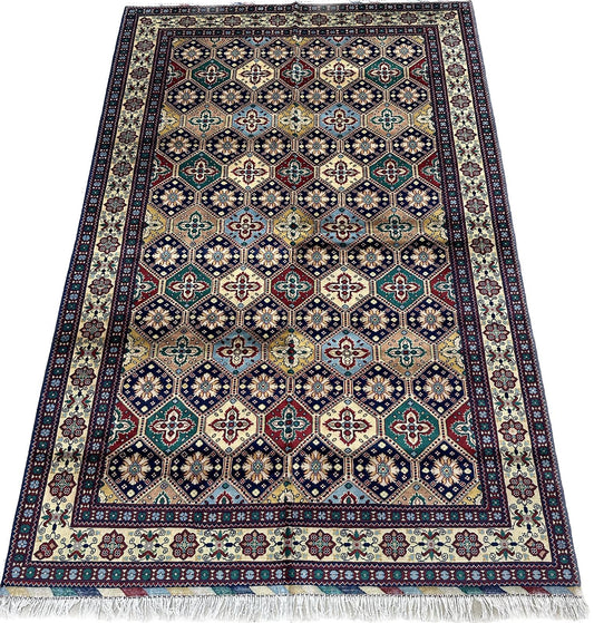 9'11'' x 6'6'' Fine Afghan Handmade Wool Rug