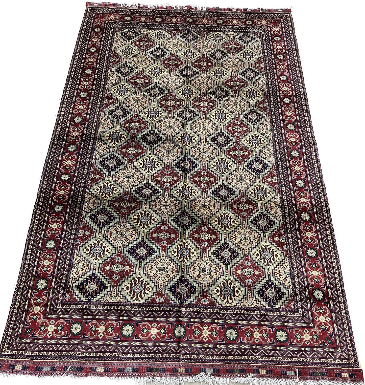 10'5'' x 6'6'' Fine Afghan Handmade Wool Rug