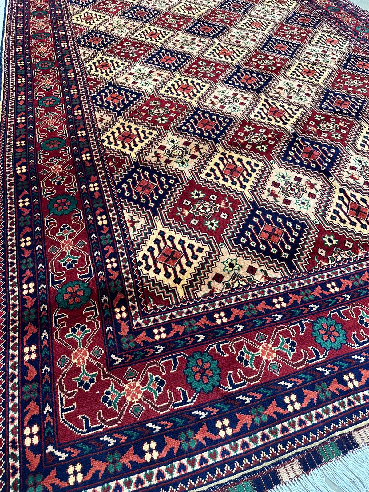 9'10'' x 6'8'' Fine Afghan Handmade Wool Rug