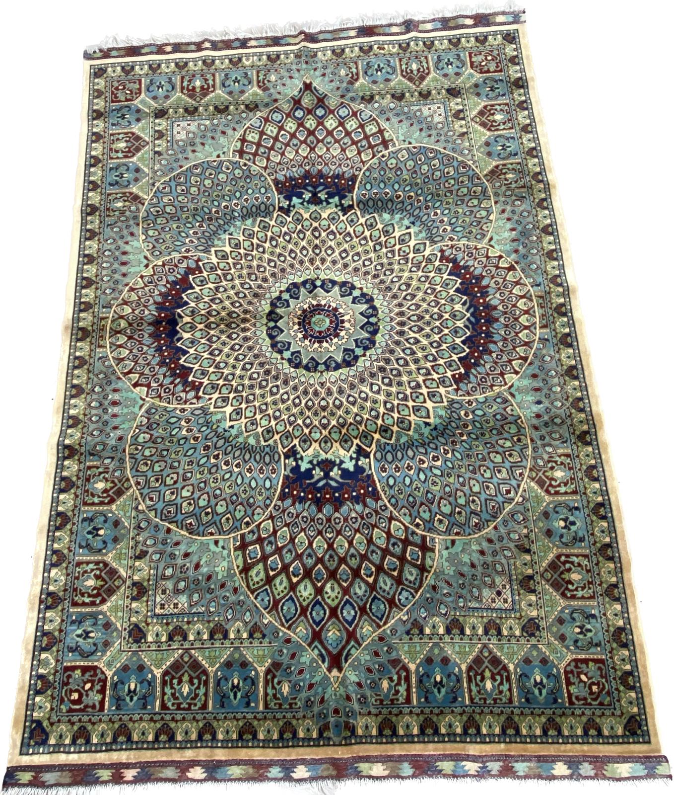 9'7'' x 6'6'' Fine Afghan Handmade Wool Rug