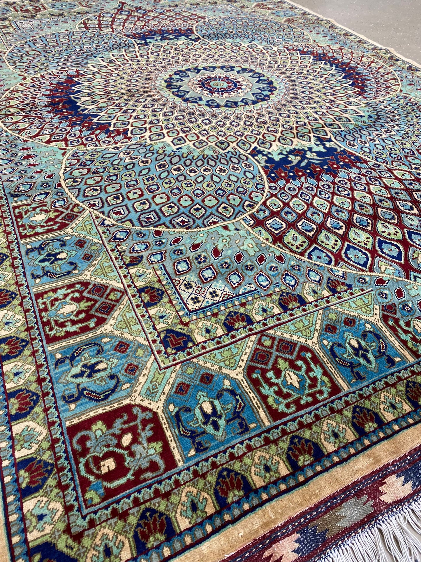 9'7'' x 6'6'' Fine Afghan Handmade Wool Rug