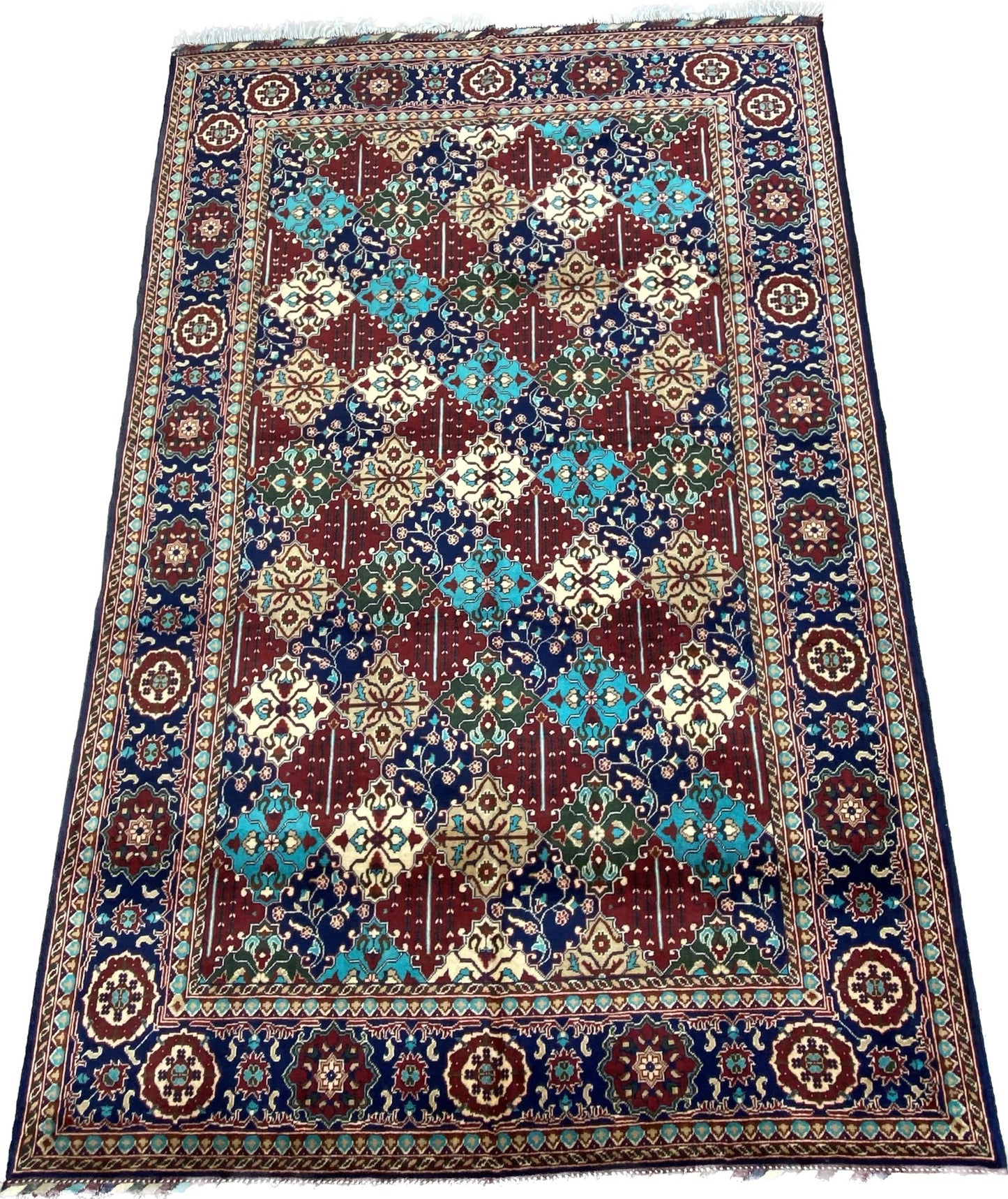 10.5' x 6'6'' Fine Afghan Handmade Wool Rug