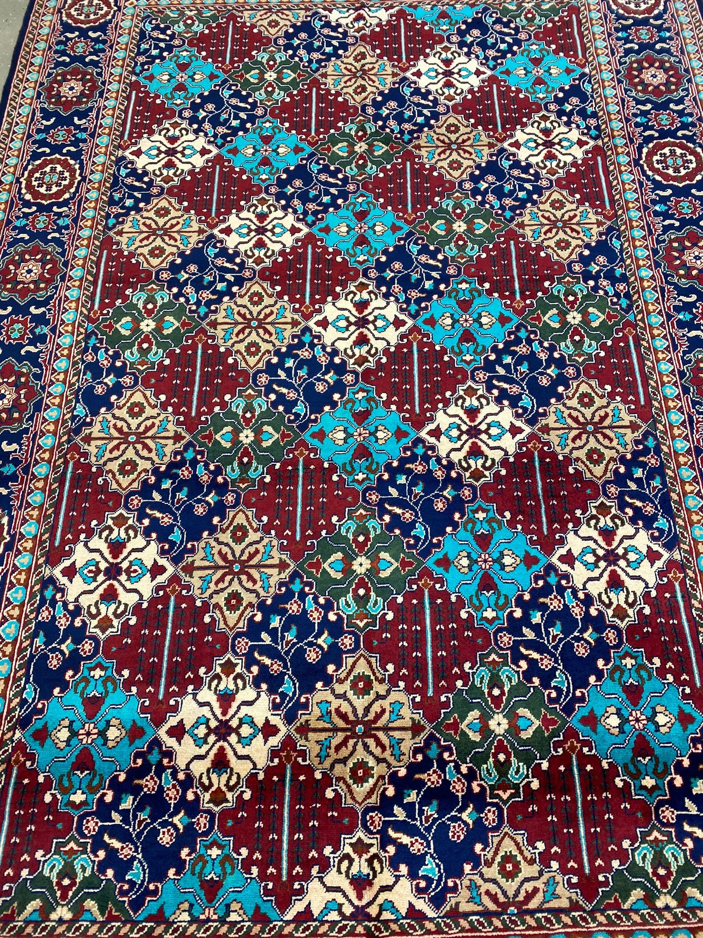 10.5' x 6'6'' Fine Afghan Handmade Wool Rug