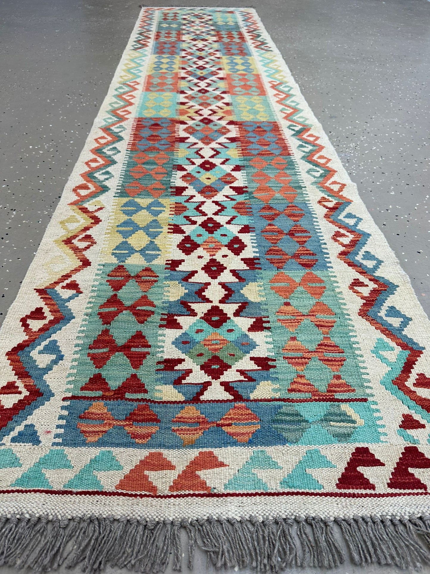 10'1'' x 2'5'' Runner Afghan Kilim Handmade Rug