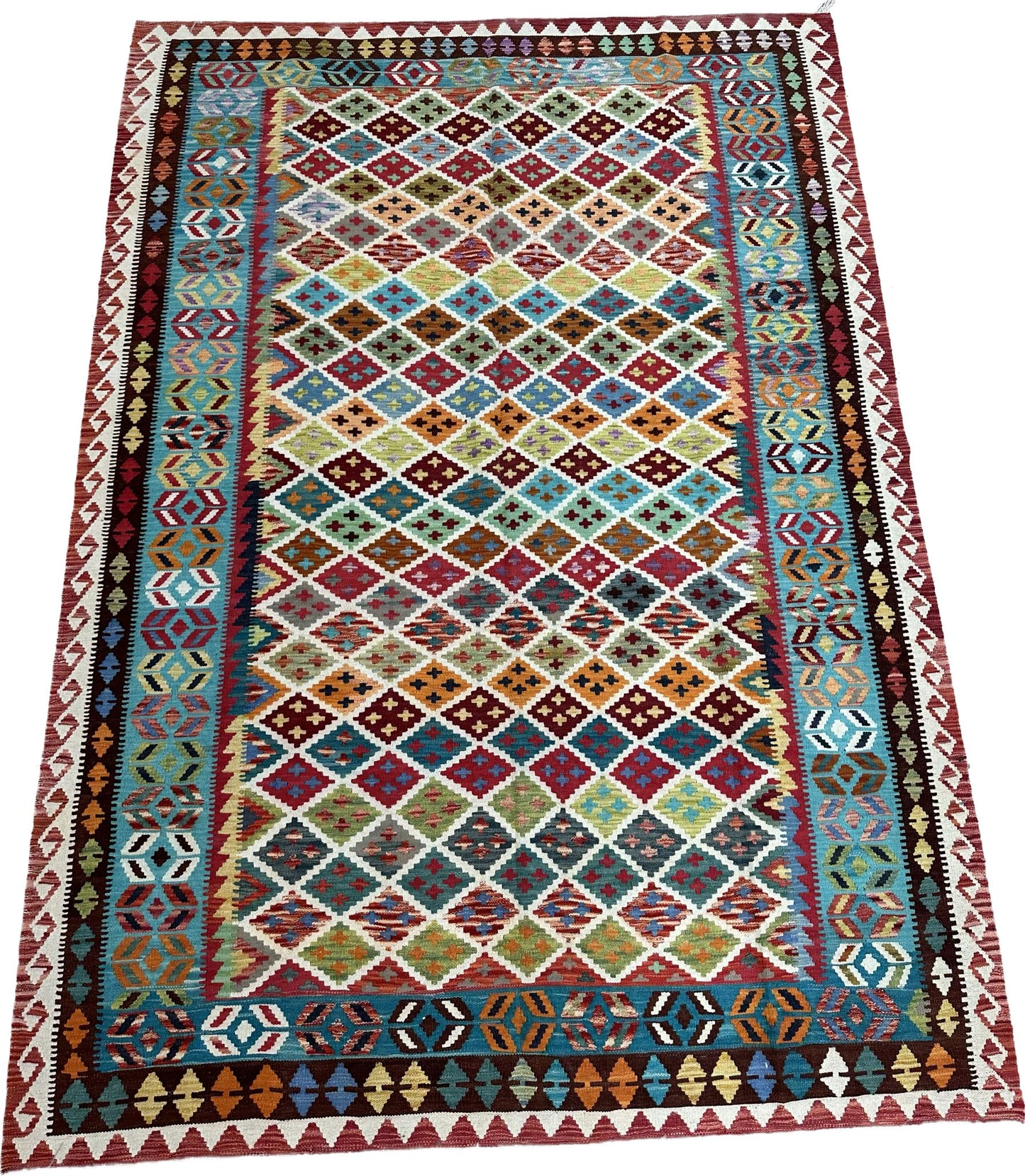 9'8'' x 6'11'' Afghan Kilim Handmade Rug