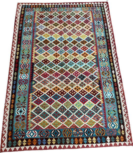 9'8'' x 6'11'' Afghan Kilim Handmade Rug