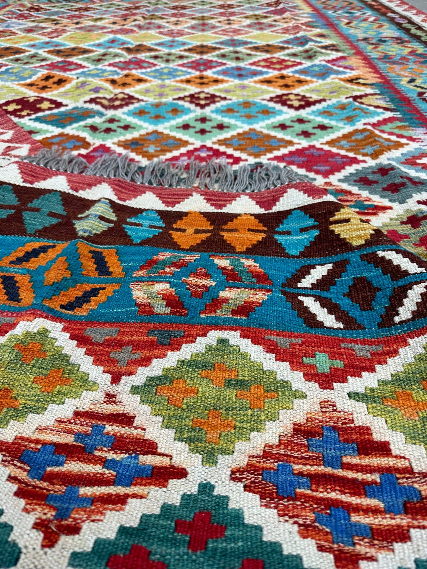 9'8'' x 6'11'' Afghan Kilim Handmade Rug