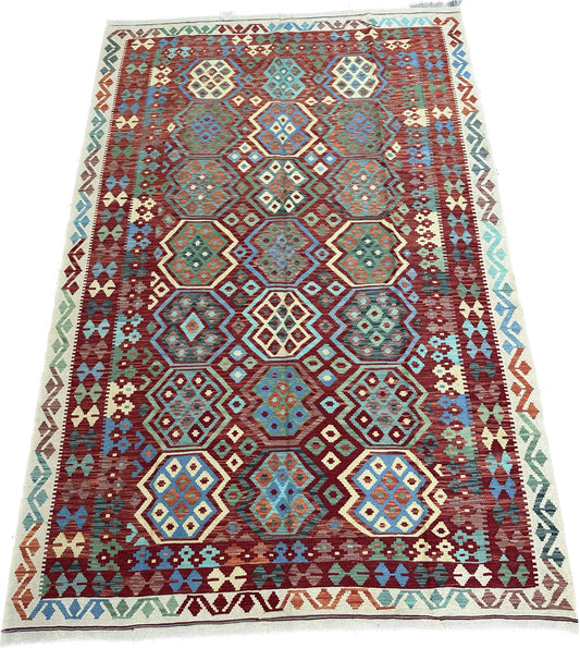 9'11'' x 6'7'' Afghan Kilim Handmade Rug