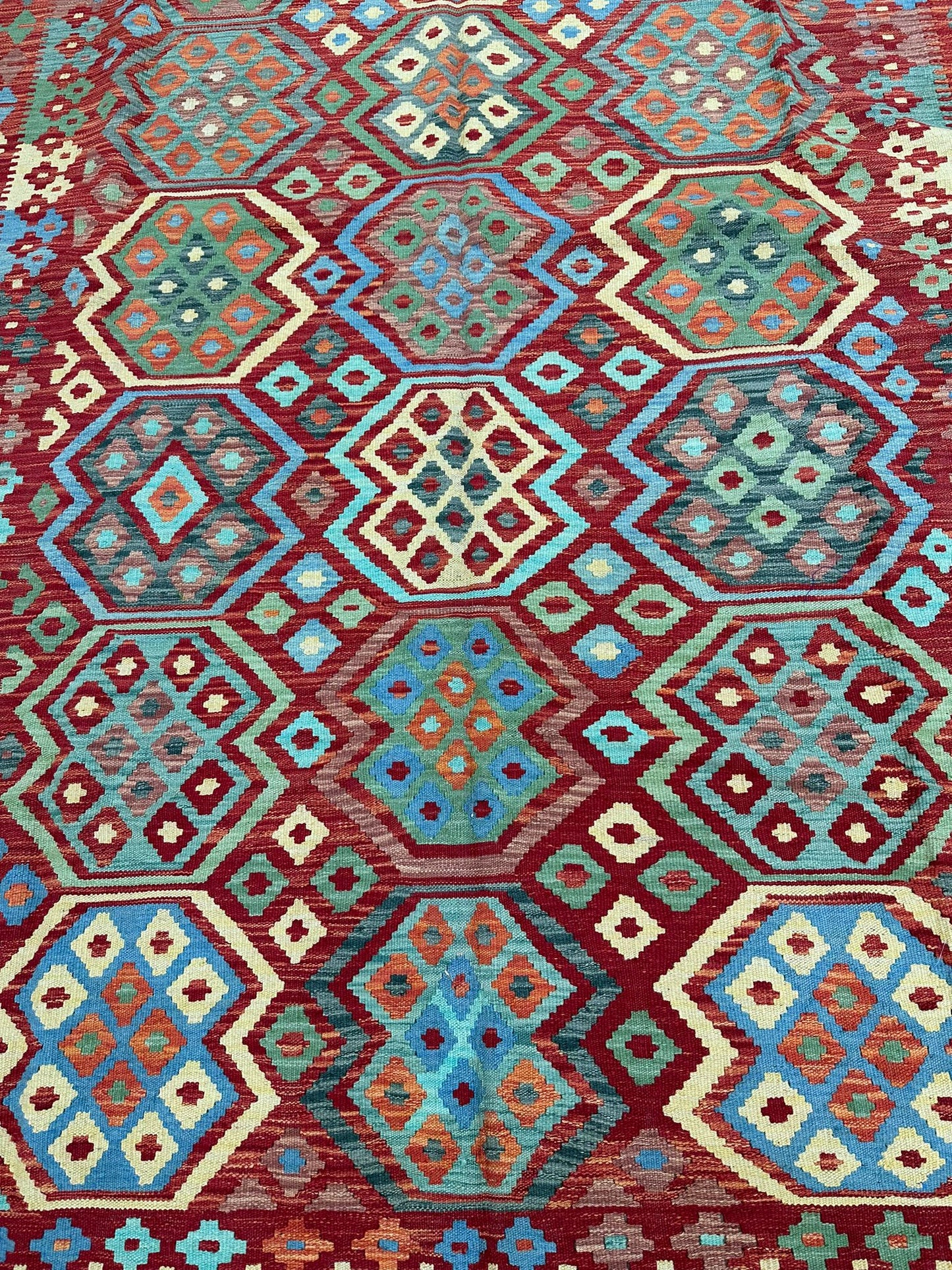 9'11'' x 6'7'' Afghan Kilim Handmade Rug