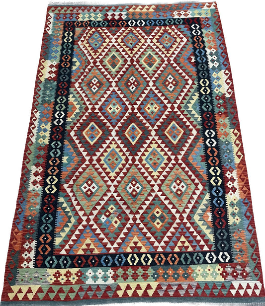 9'7'' x 6'5.5'' Afghan Kilim Handmade Rug